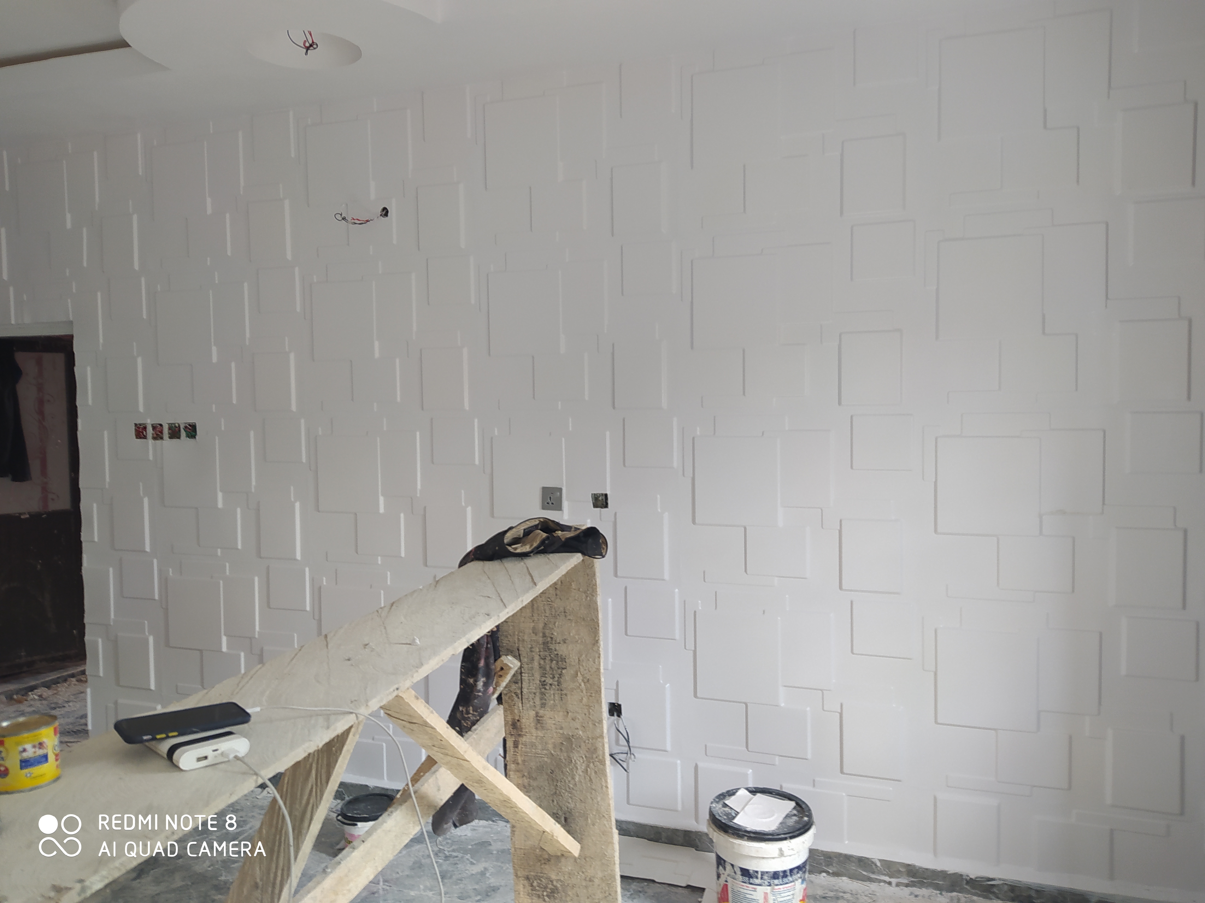 3D wall panel close-up